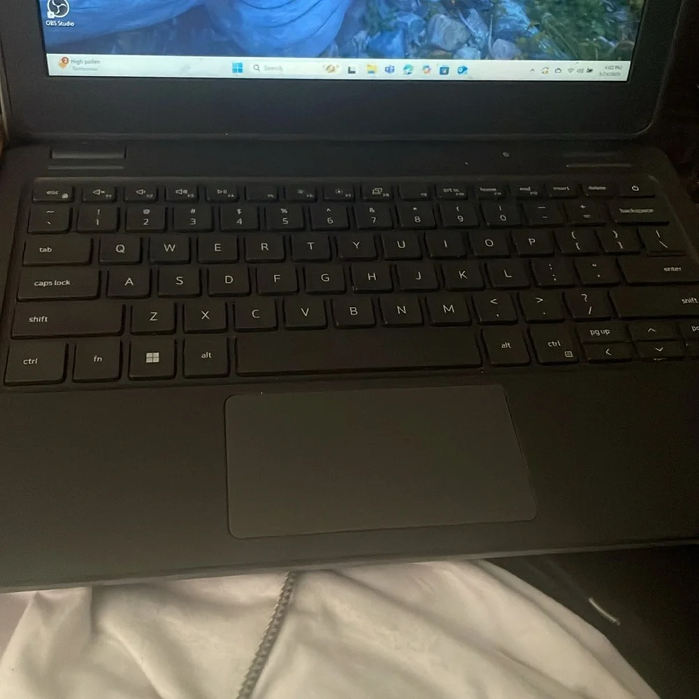 Dell Black Sleek Laptop with Brushed Metal Finish
